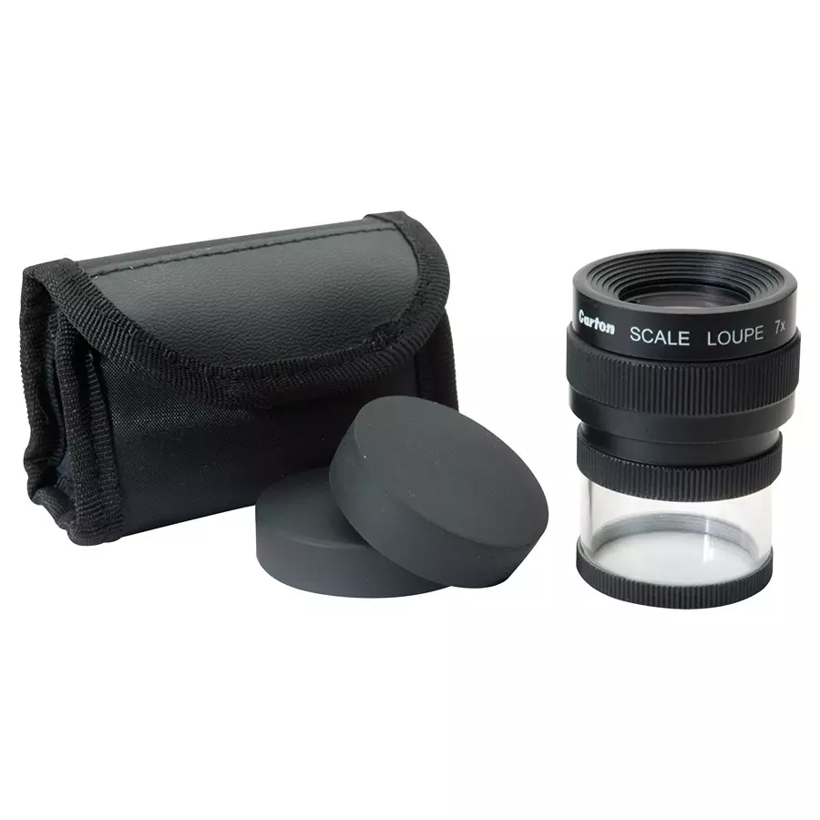IDEAL-TEK MAGNIFIER, 7X, MM/INCH SCALE, M1207