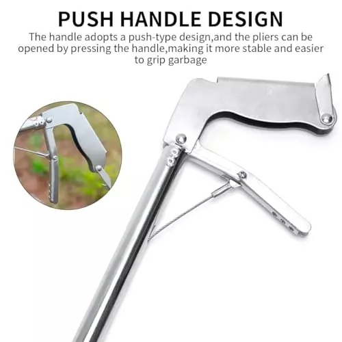 efficacy-3-feet-914-cm-long-grabber-reacher-tool-stainless-steel-body-silver-color-for-litter-pick-trash-pick-up-pick-up-reacher-tool-wi-ss-fruit-tong-3ft