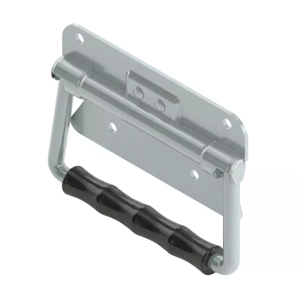 STEEL-SMITH Spring Loaded Foldable Handle Steel Zinc Plated 90 mm Dimension A, HAN-12060