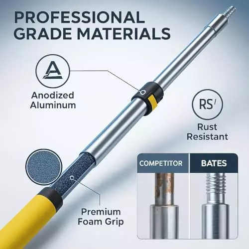 efficacy-long-extension-pole-aluminum-alloy-rod-yellow-black-color-size-61-cm-to-149-cm-for-home-garden-outdoor-areas-wi-extnd-pole-ylw-61cm