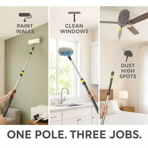 efficacy-long-extension-pole-aluminum-alloy-rod-yellow-black-color-size-61-cm-to-149-cm-for-home-garden-outdoor-areas-wi-extnd-pole-ylw-61cm