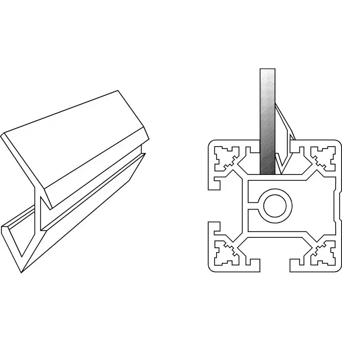FlexLink Grey PVC Rim Strip 5.5 mm Groove Size 3 m Length, XDET 3 A (Pack of 3)
