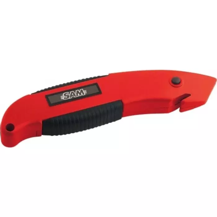 Sam Safety Knife with Straight Blade Retractable, 378-1-B