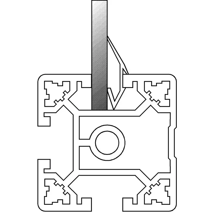 FlexLink Grey PVC Rim Strip 7.2 mm Groove Size 3 m Length, XFET 3 A (Pack of 3)