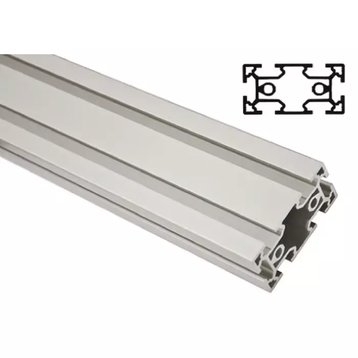 FlexLink Silver Aluminium Profile Strut 44 x 88 mm 11 mm Groove 2000 mm Length, XCBM 2X44X88