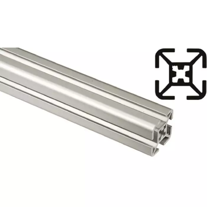 FlexLink Silver Aluminium Profile Strut 30 x 30 mm 7.2 mm Groove 2000 mm Length, XFEB 2X30