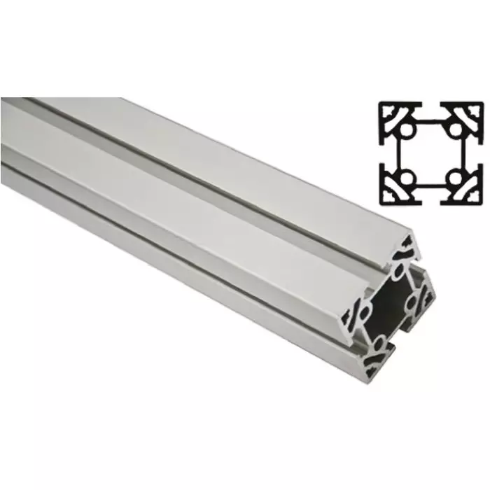 FlexLink Silver Aluminium Profile Strut 64 x 64 mm 11 mm Groove 3000 mm Length, XCBM 3X64