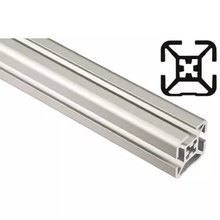 FlexLink Silver Aluminium Profile Strut 30 x 30 mm 7.2 mm Groove 2000 mm Length, XFEB 2X30 T3