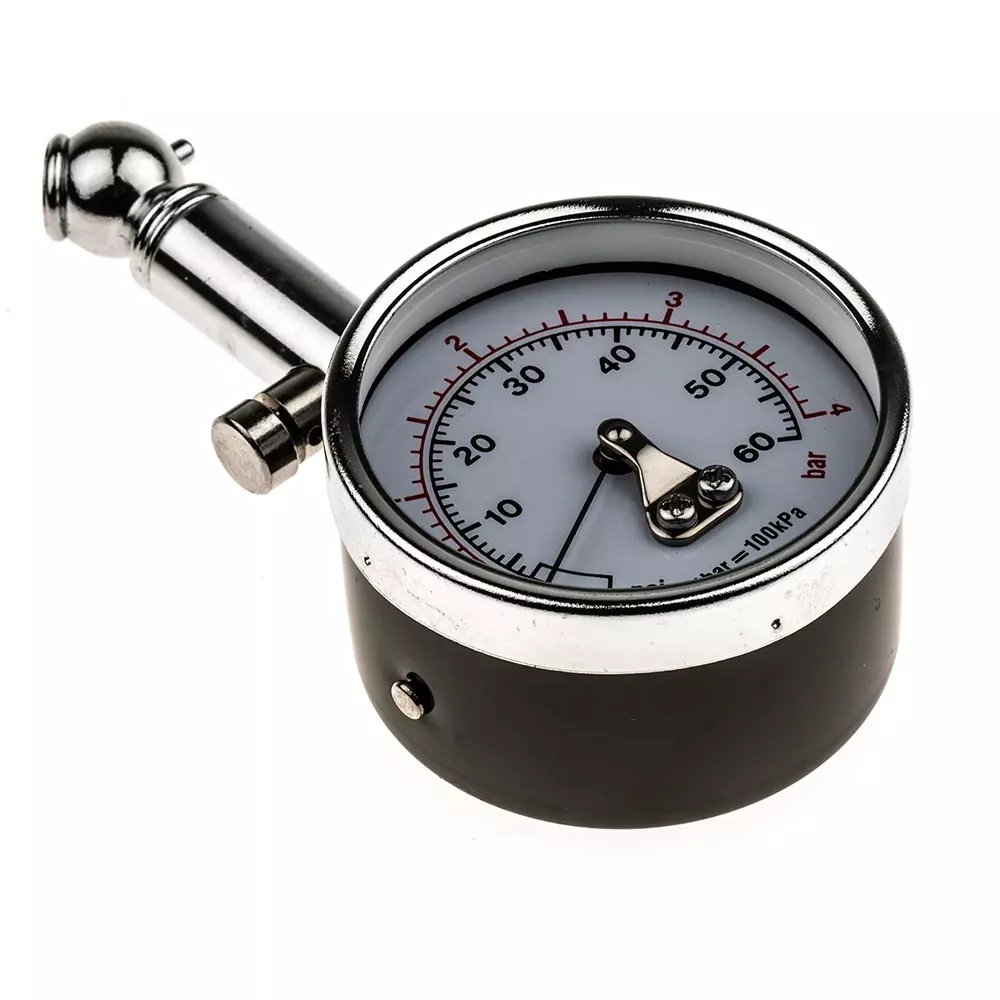 RS PRO Tyre Pressure Gauge 60 PSI, 4998888