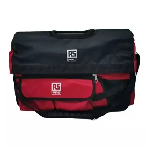 RS PRO Tool Bag 510 mm Polyester Black, Red 21.5 cm 312 mm, 2577286