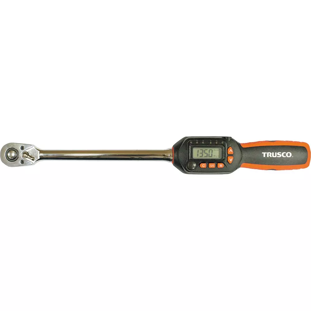 TRUSCO Digital Torque Wrench 380 mm Overall Length, DTRS4-135C
