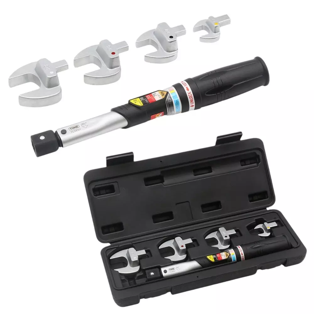 TONE Torque Wrench For New Refrigerants Replaceable Spanner Head 17(16N.m)/22(38N.m)/26(55N.m)/29(75N.m) Width Across Flates, TCSP01