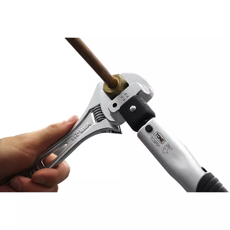 TONE Torque Wrench For New Refrigerants Replaceable Spanner Head 17(16N.m)/22(38N.m)/26(55N.m)/29(75N.m) Width Across Flates, TCSP01