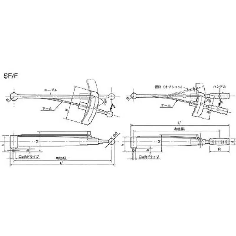 Tohnichi 19.05 mm Beam Type Torque Wrench, F700N