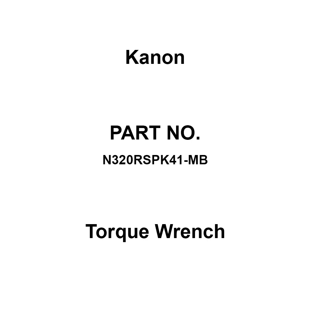 Kanon Torque Wrench 688 mm Overall Length 68 to 320 Nm Range, N320RSPK41-MB