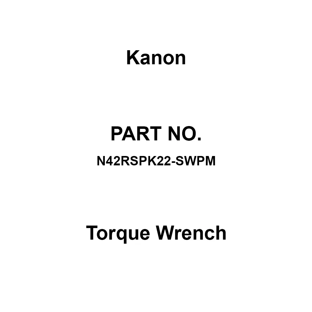 Kanon Torque Wrench Glasses Shape 273 mm Overall Length, N42RSPK22-SWPM