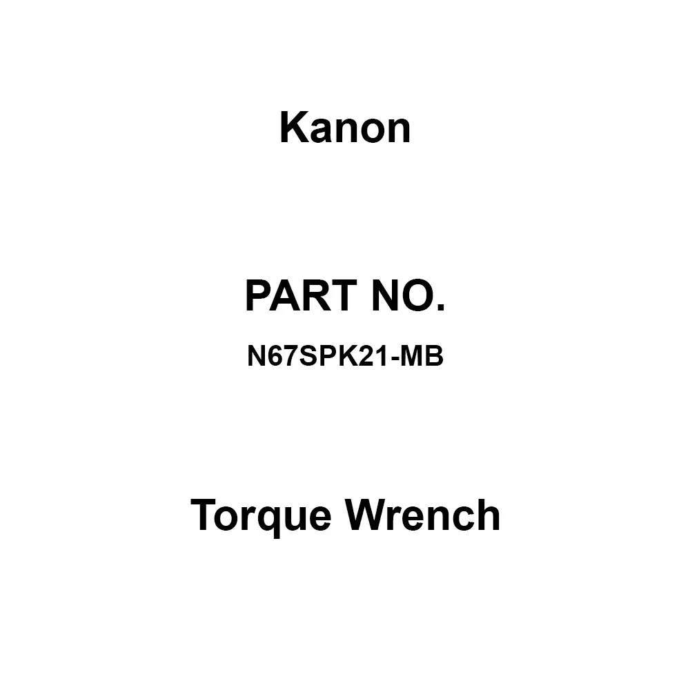Kanon Torque Wrench 319 mm Overall Length 13 to 67 Nm Range, N67SPK21-MB