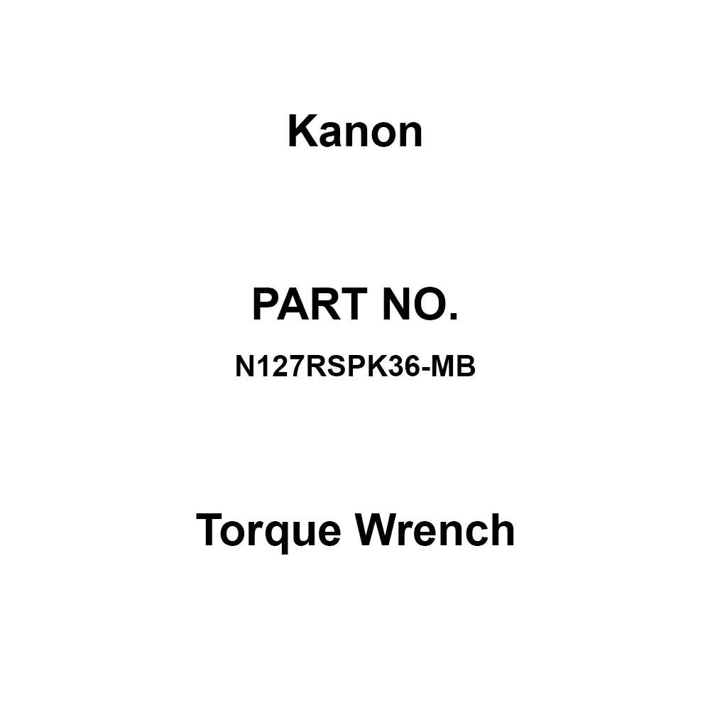 Kanon Torque Wrench 437 mm Overall Length 25 to 127 Nm Range, N127RSPK36-MB