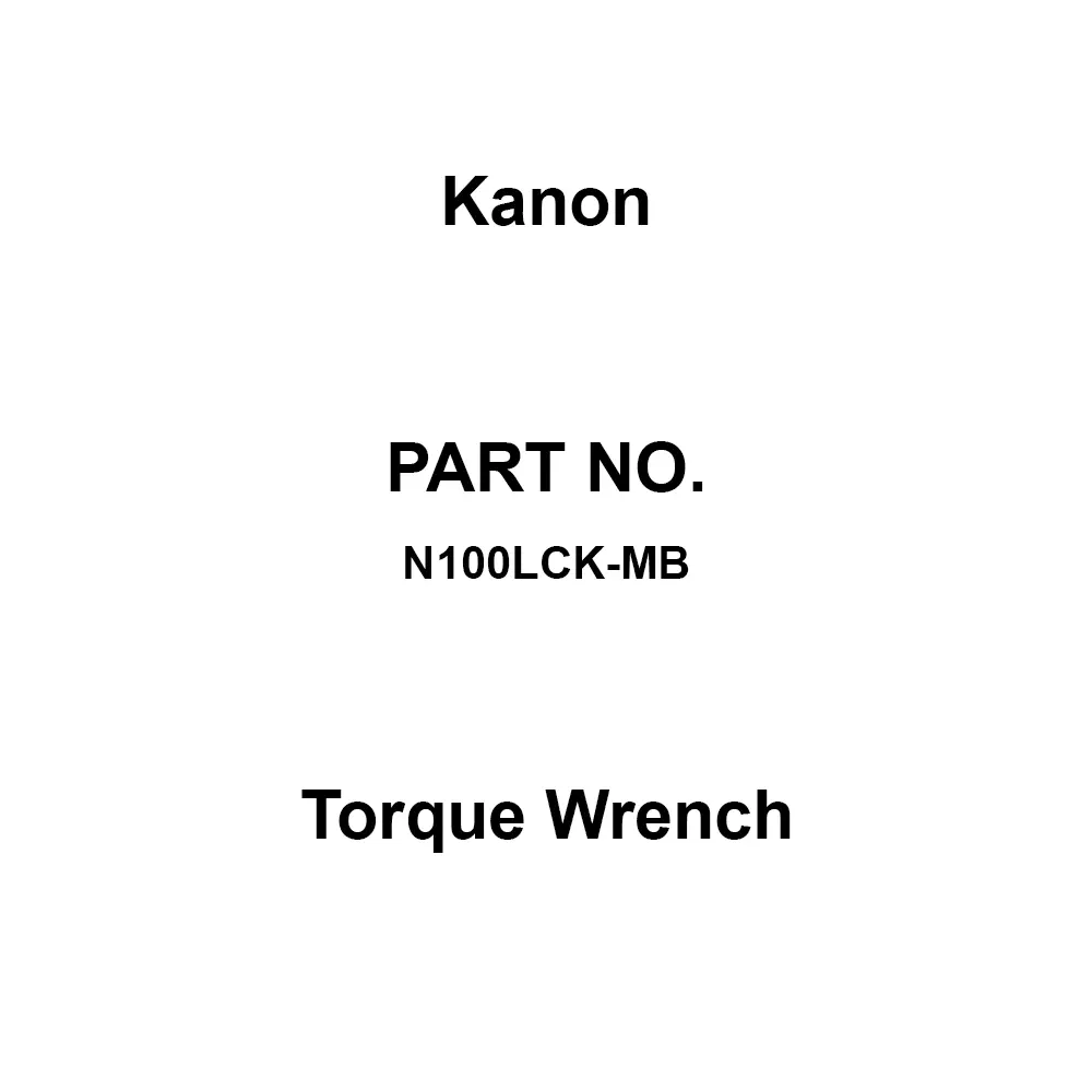 Kanon Torque Wrench 331 mm Overall Length, N100LCK-MB