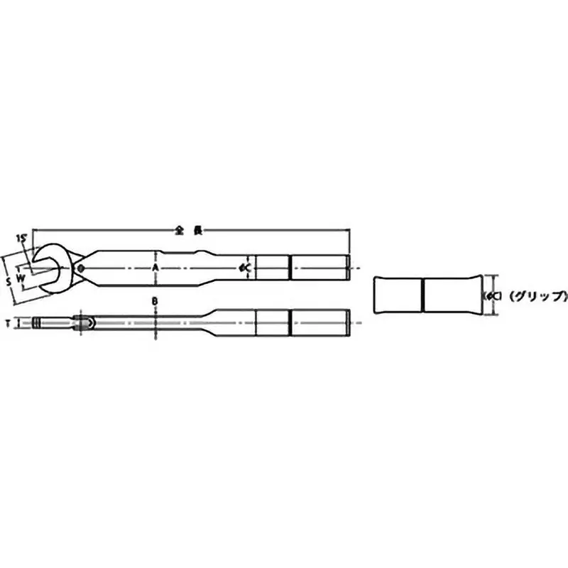 kanon-torque-wrench-spanner-shape-248-mm-overall-length-n38spk12
