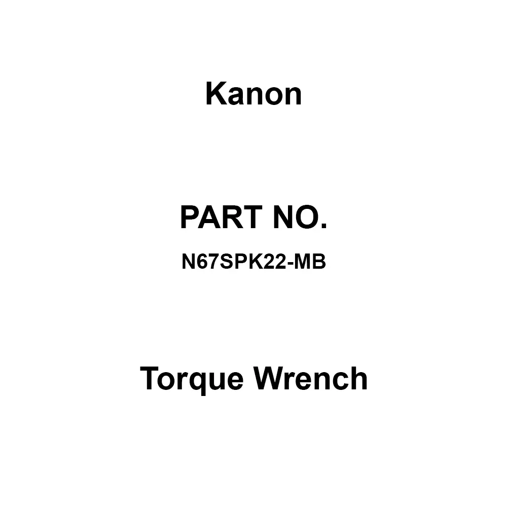 Kanon Torque Wrench 325 mm Overall Length 13 to 67 Nm Range, N67SPK22-MB