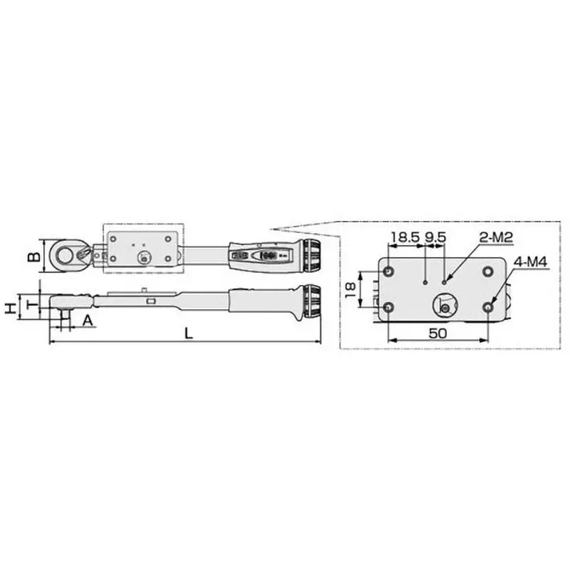 TONE Pokayoke Torque Wrench Body Only 12.7 mm Square Drive, T4MN140WA
