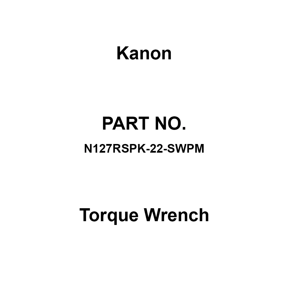 Kanon Torque Wrench 415 mm Overall Length, N127RSPK-22-SWPM