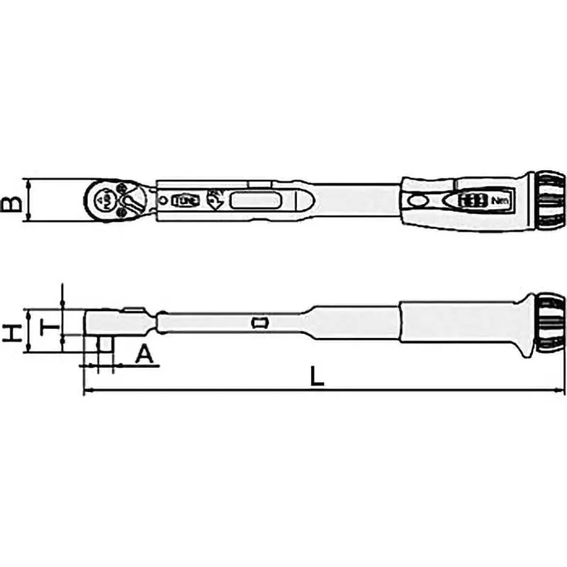 TONE Preset Type Torque Wrench 9.5 mm Square Drive, T3MN20H