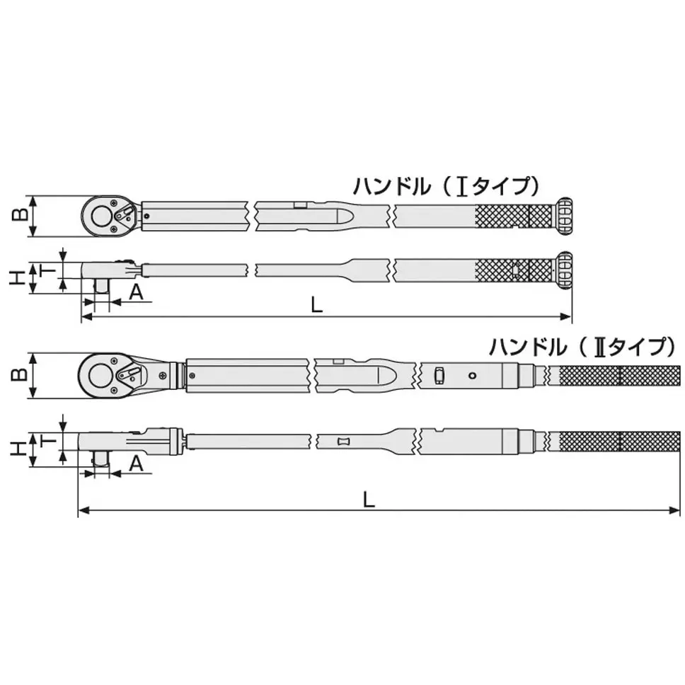 TONE Preset Type Torque Wrench 25.4 mm Square Drive, T8L1500N