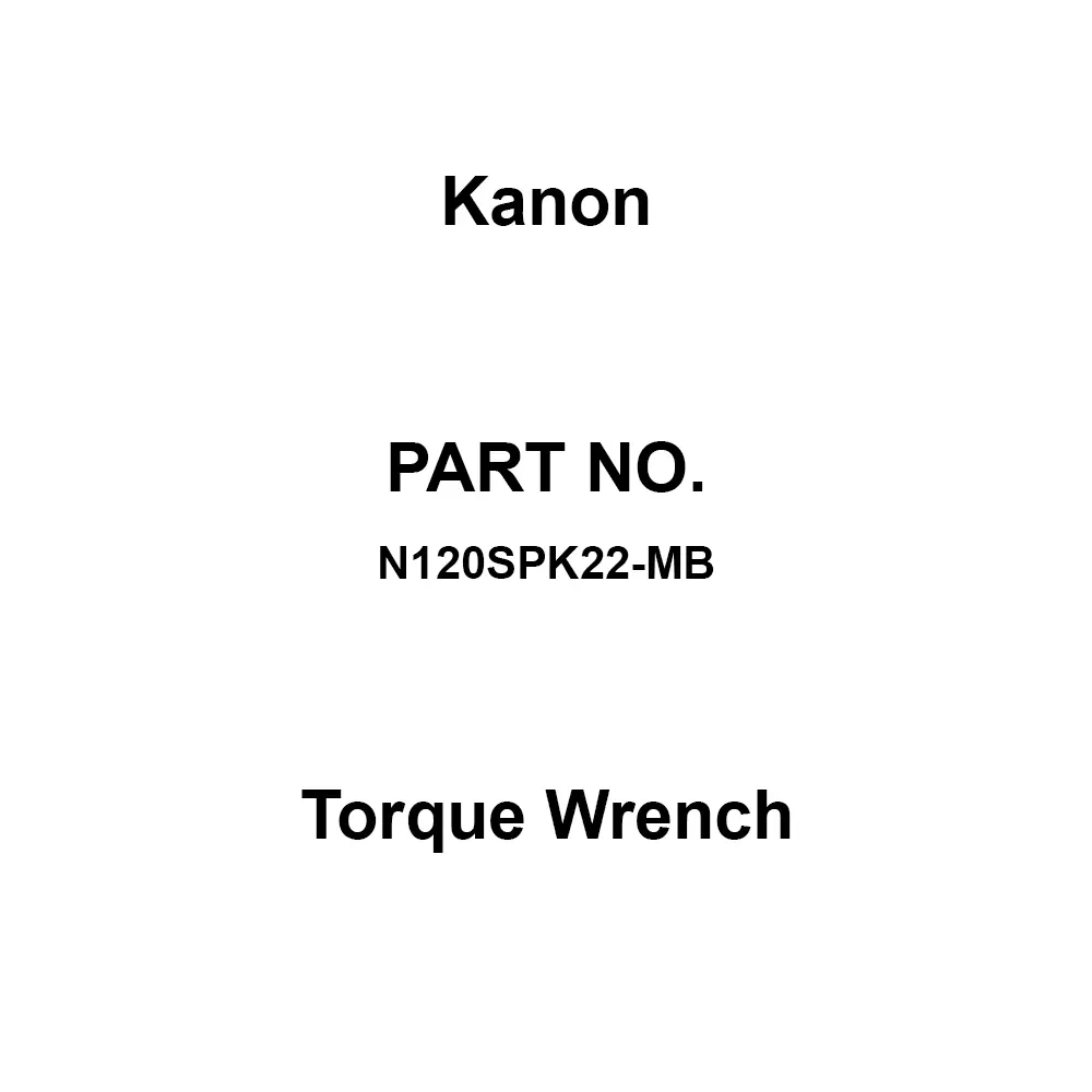 Kanon Torque Wrench 390 mm Overall Length 24 to 120 Nm Range, N120SPK22-MB