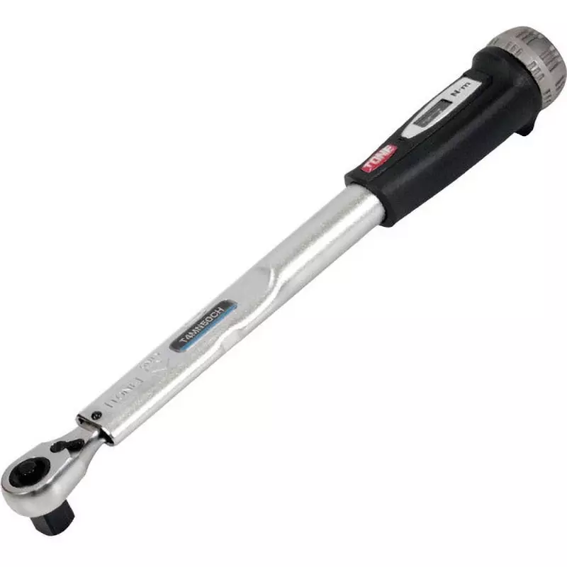 TONE Preset Torque Wrench Compact Head Hold Type Direct Set 10-50 Nm Torque Range 303 mm Length, T3MN50CH-QL (Calibrated – Full Certificate Set)
