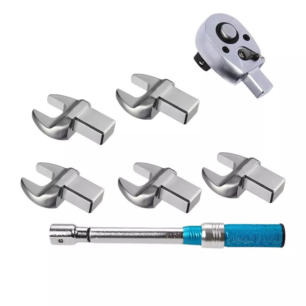 De Neers Interchangeable Torque Wrench Set 10-60 N.m, 9x12 mm Drive with 5 Insert Heads & 72T 1/2 Inch (12.7 mm) Ratchet Head, DN-3963 & DN-4641