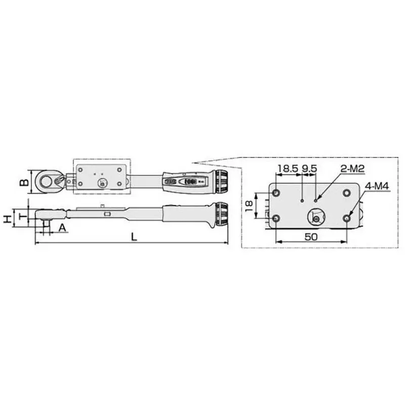 TONE Pokayoke Torque Wrench Body Only 20-100 Nm Torque Range 387 mm Length, T3MN100WA (Calibrated – English Certificate)