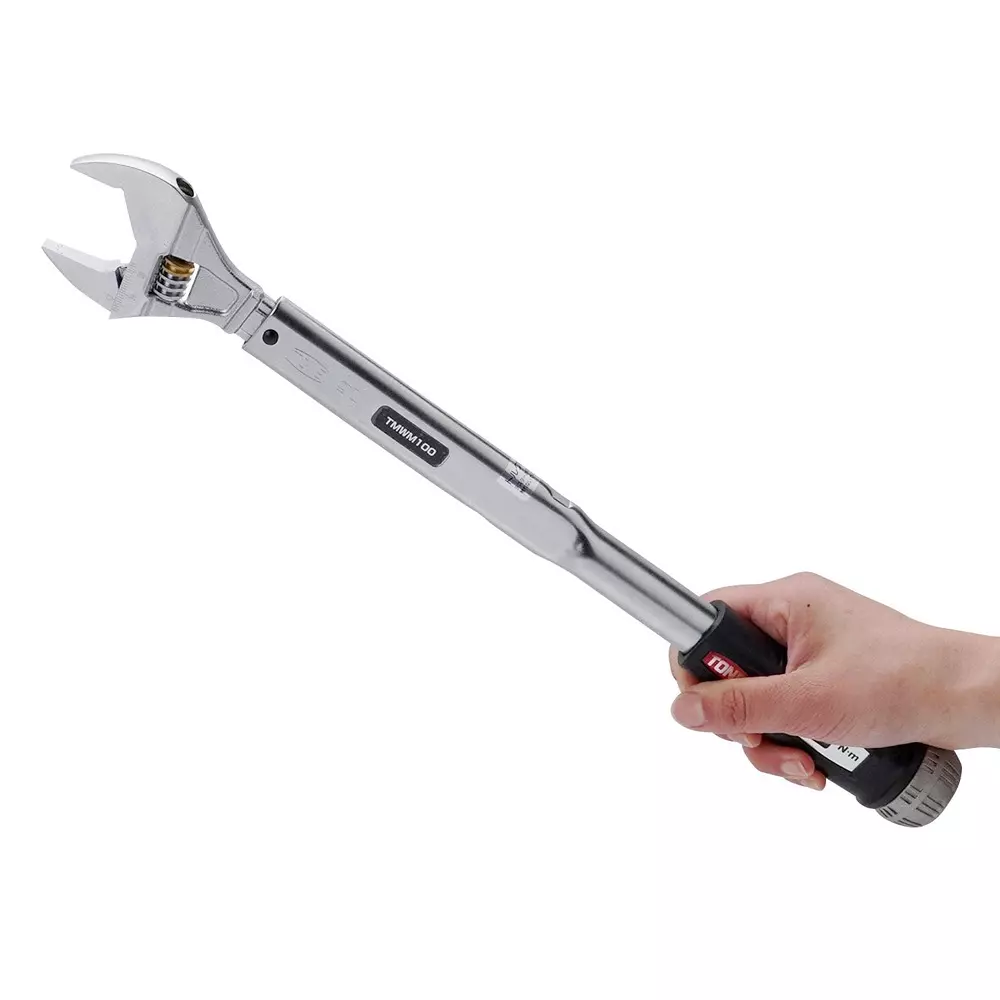 tone-monkey-type-torque-wrench-direct-set-type-20-100-nm-torque-range-420-mm-length-tmwm100-calibrated-full-certificate-set