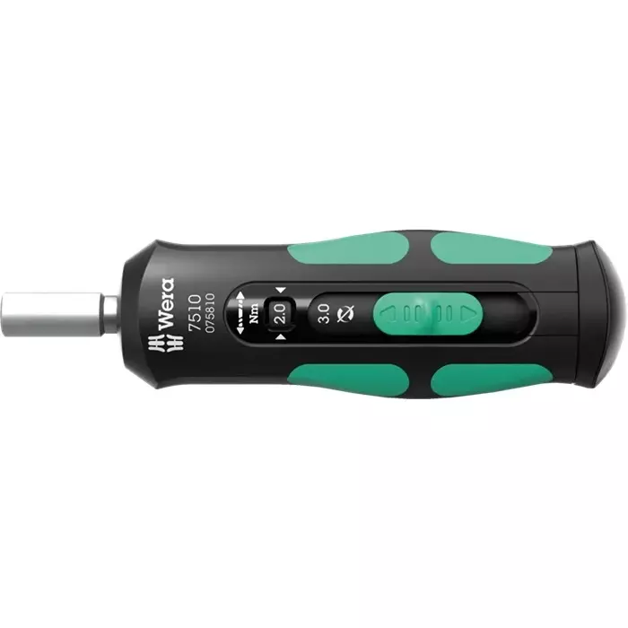 Wera Torque wrench 1/4 Inch (6.35 mm) Drive Size Black 147.5 mm Wrench Length for Industrial Use, 05075810001