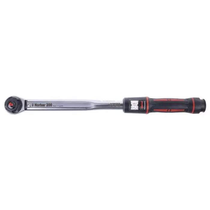 Norbar Click Torque Wrench 40 to 200Nm 1/2 in Drive Square Drive-RS Calibrated, 15004