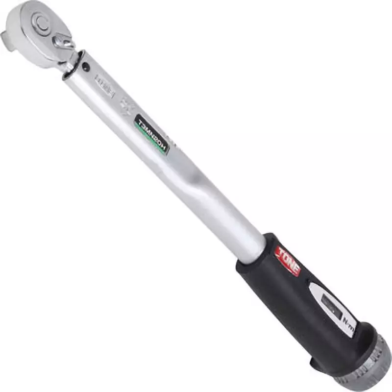 TONE Preset Torque Wrench Direct Set/Hold Type 10-50 Nm Torque Range 308 mm Length, T4MN50H(Calibrated – English Certificate)