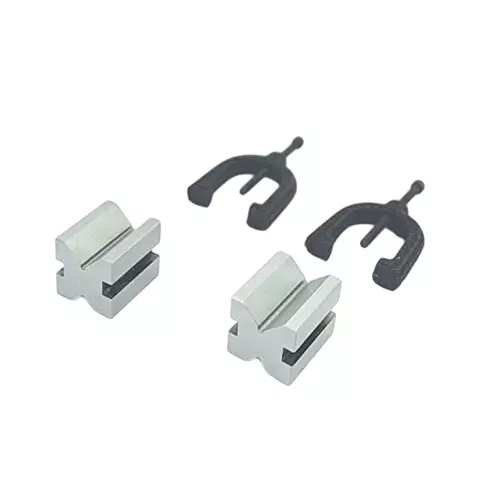 A.D INTERNATIONAL Hardened Steel V Block Set with Clamp 90° Angle and Size 1-5/8 x 1-1/4 x 1-1/4 inch, VK-Z83W-O2FB