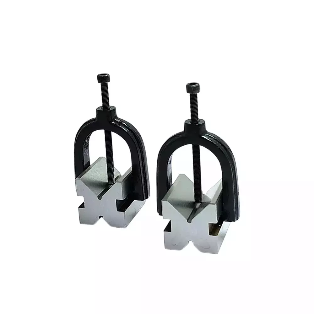 Buyohlic International Hardened Steel V Block Set with Clamp 90° Angle and Size 1-5/8 x 1-1/4 x 1-1/4 inch, VK-Z83W-O2FB