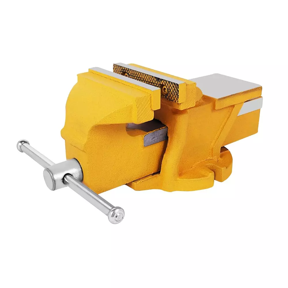paul-little-master-bench-vice-size-6-inch-150-mm-ductile-iron-body-in-yellow-silver-color-for-industrial-use-lmv-150
