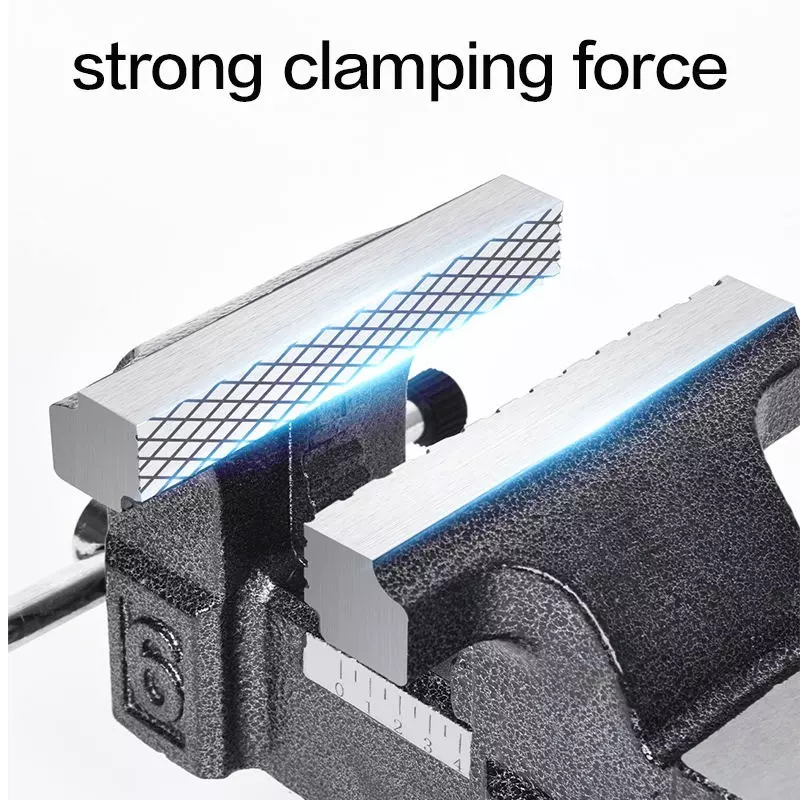 DELI Bench Vice 6 inch (150 mm) 45# Carbon Steel, EDL2906Z