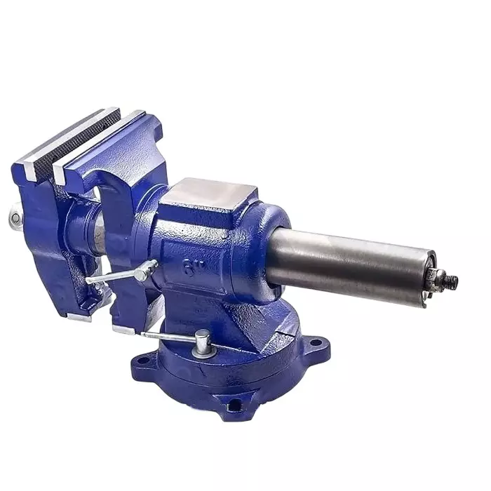 A.D INTERNATIONAL Heavy Duty Bench Vice Double Swivel 360° Rotation 6 Inch (150 mm) Jaw Width and 30 Kn Clamping Force, 30-GV-701
