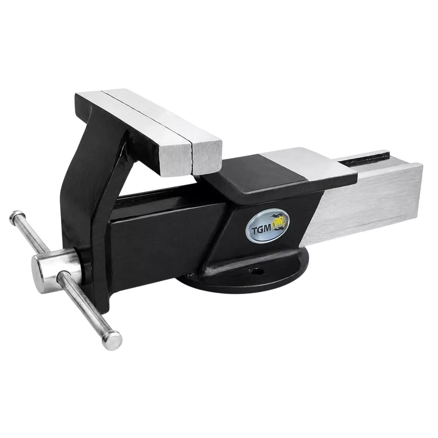 TGM METALLICS Bench Vice 4 Inch (100 mm) Jaw Size Alloy Steel Fixed Base for Workshops & Industrial Use, TGM-13204