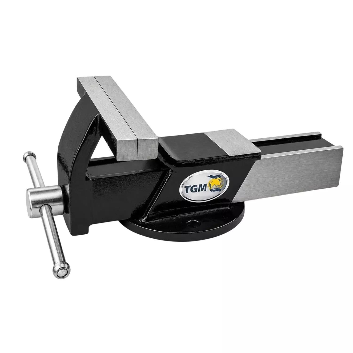 TGM METALLICS Bench Vice 6 Inch (150 mm) Jaw Size Alloy Steel Fixed Base for Workshops & Industrial Use, TGM-13206