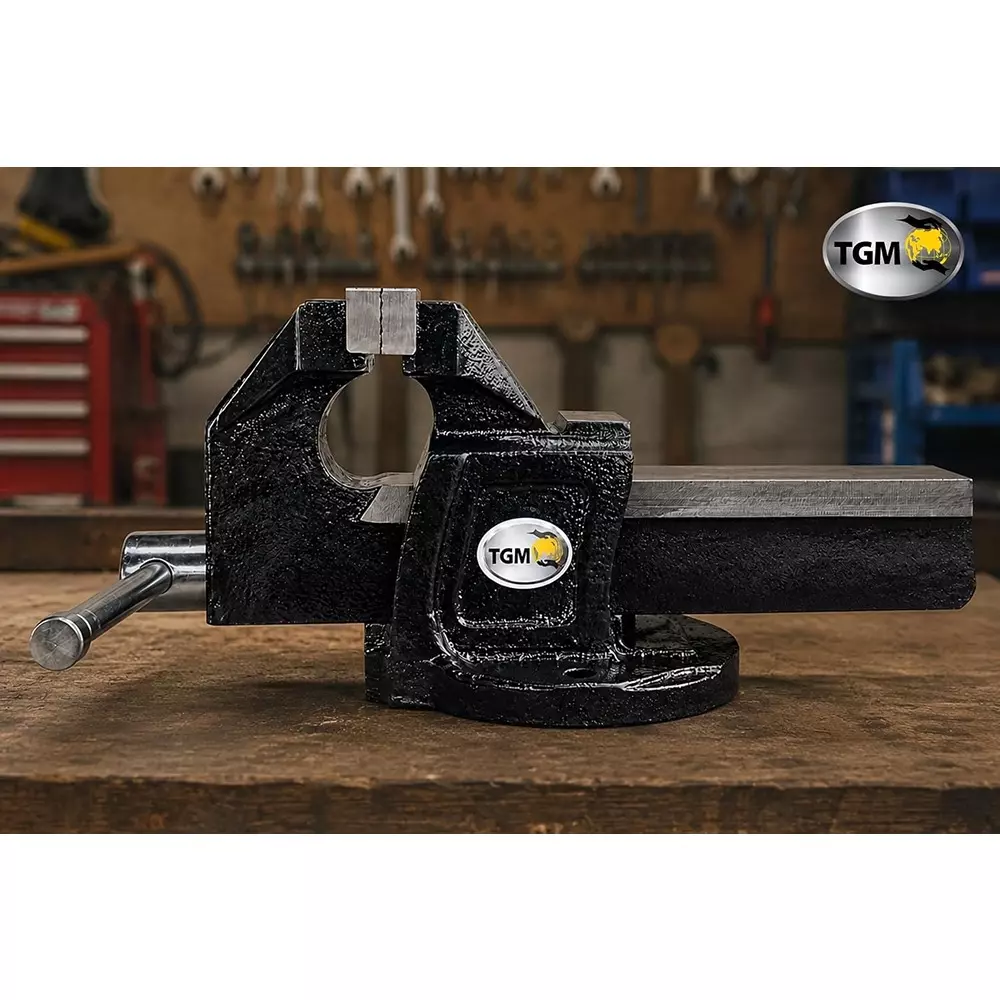 tgm-metallics-heavy-duty-fixed-base-workshop-bench-vice-hammer-tone-black-sg-iron-body-material-5-inch-125-mm-jaw-size-for-replaceable-spare-parts-tgm-10705