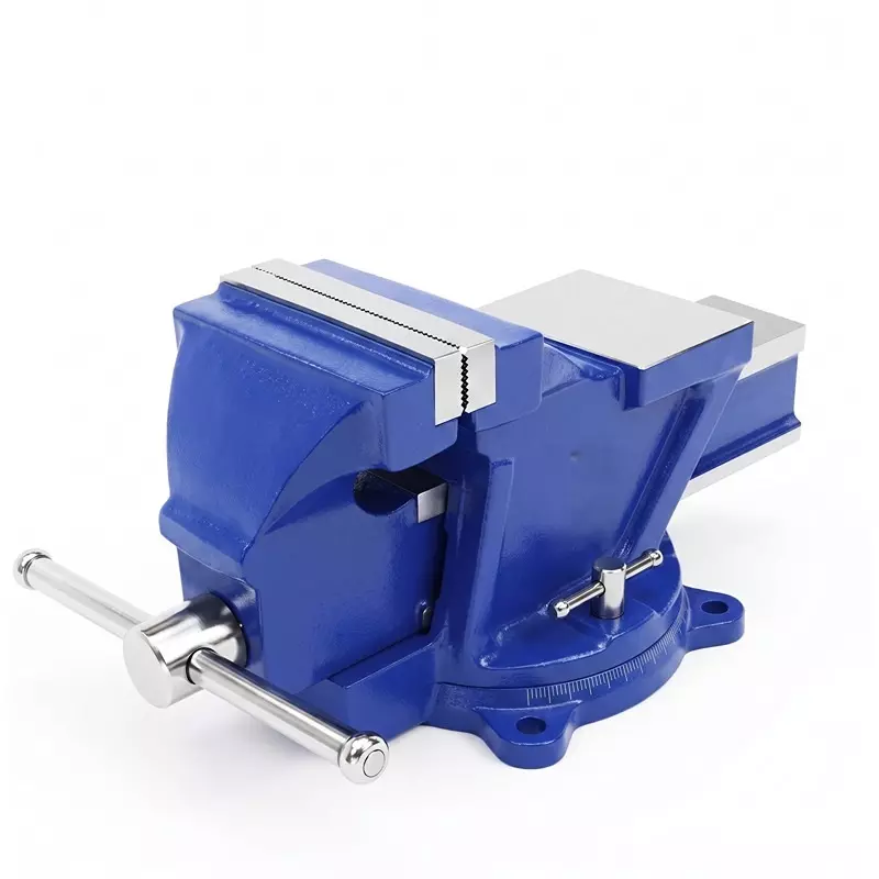 Unique Fixed Base Bench Vice Eco Model Broad Anvil 12 Inch (305 mm) Jaw Width Blue for Industrial Use, U301 L