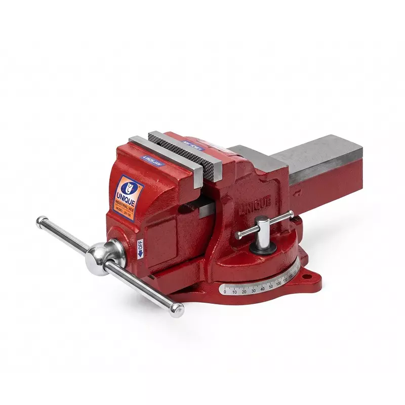 Unique Swivel Base Engineer’S Bench Vice Steel 3 1/2 Inch (89 mm) Jaw Width Red for Industrial Use, U301 RS STEEL