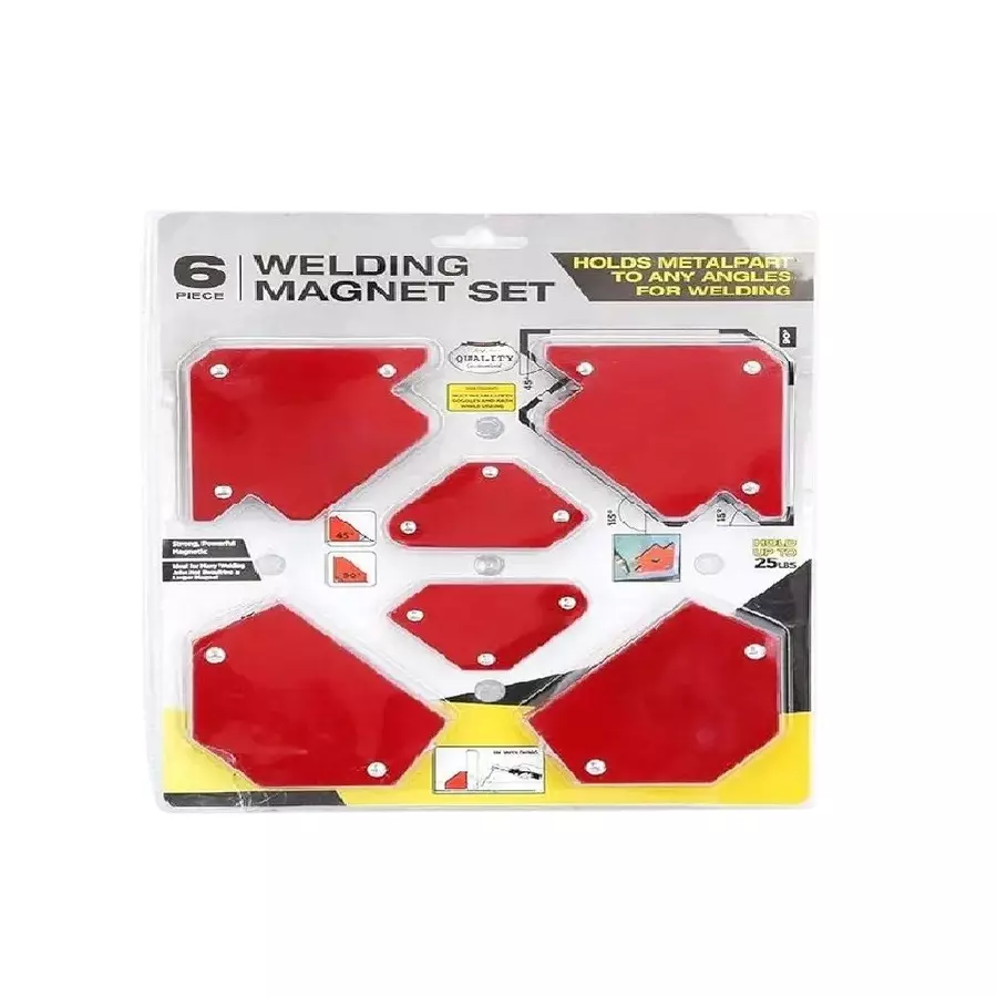 Helmik 10 cm Red Corner Clamp 50 mm Throat Depth (Set of 6)