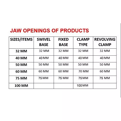 CLIMAX TABLE BABY VICE WITH FIXED BASE 75 mm (3" inch)