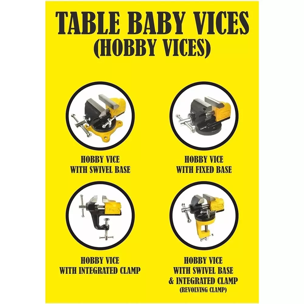 CLIMAX TABLE BABY VICE WITH SWIVEL BASE 60 mm (2.5" inch)